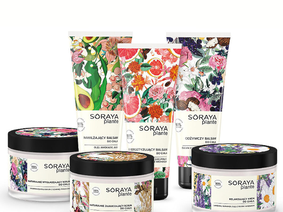 Olka Osadzińska autorką identyfikacji wizualnej i grafik zdobiących linię kosmetyków Soraya Plante