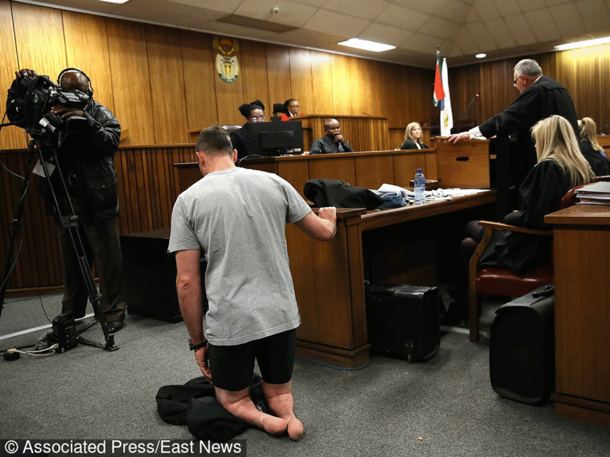 Oscar Pistorius przed sądem zeznawał bez protez