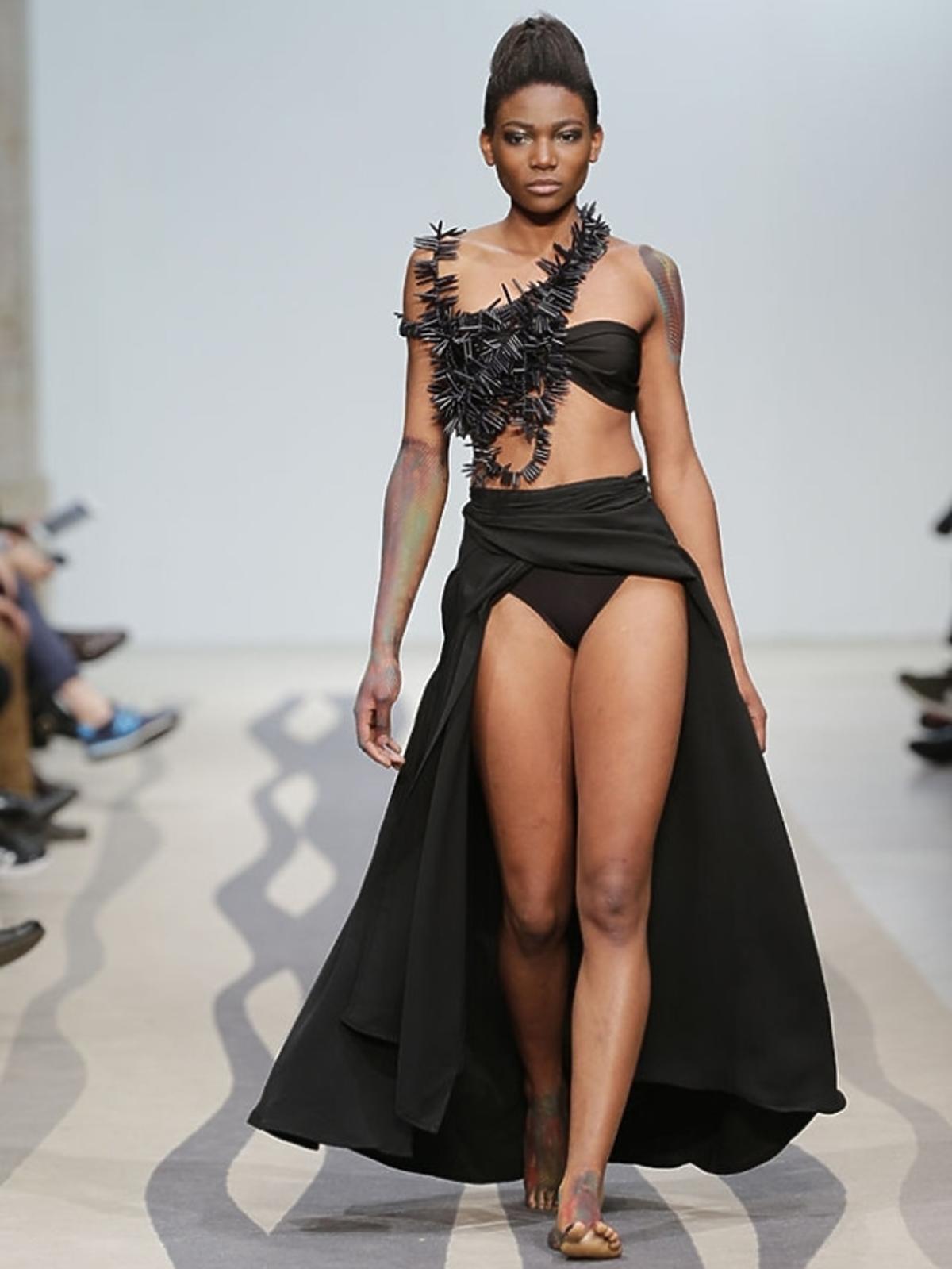 Osuenhe (Osi) Ugonoh podczas Fashion Week w Lizbonie