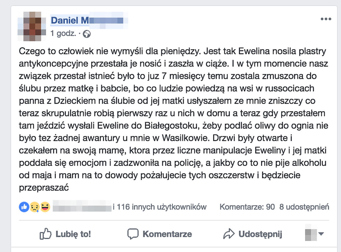 Oświadczenie na Facebooku syna Zenka Martyniuka