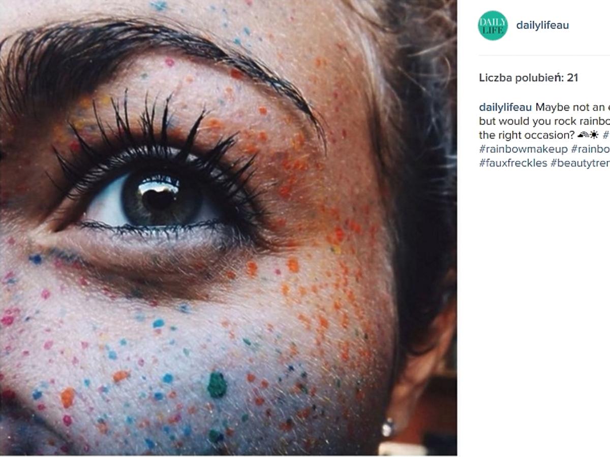 Trend: tęczowe piegi