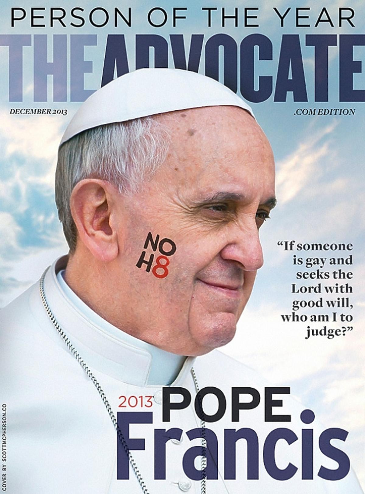 Papież Franciszek Człowiekiem Roku według gejowskiego The Advocate