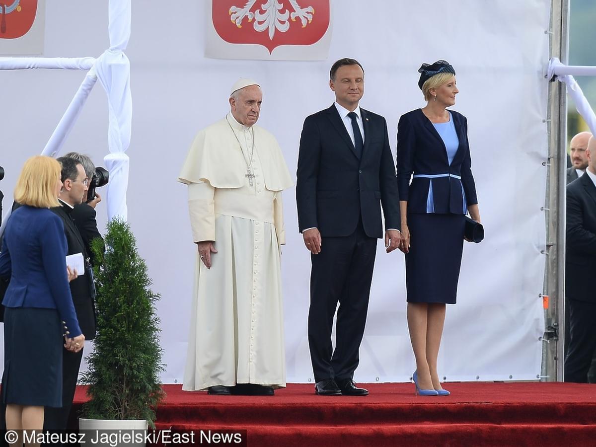 Papież Franciszek z parą prezydencką