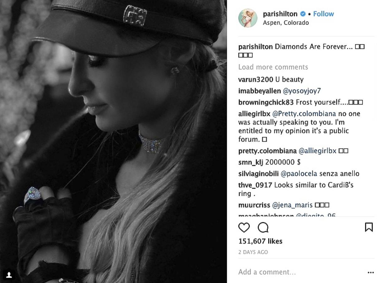 Paris Hilton pierścionek zaręczynowy