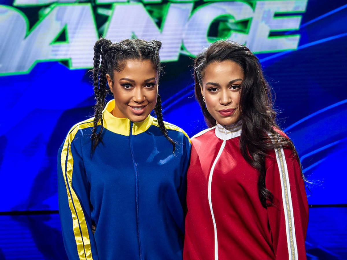Patricia i Wiktoria Kazadi na planie "Dance, dance, dance"