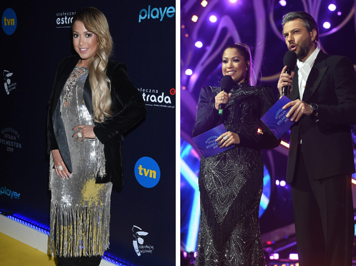 Patricia Kazadi i Olivier Janiak na sylwestrowej imprezie TVN