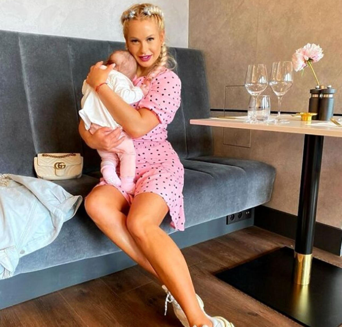 Paula Tumala z córką