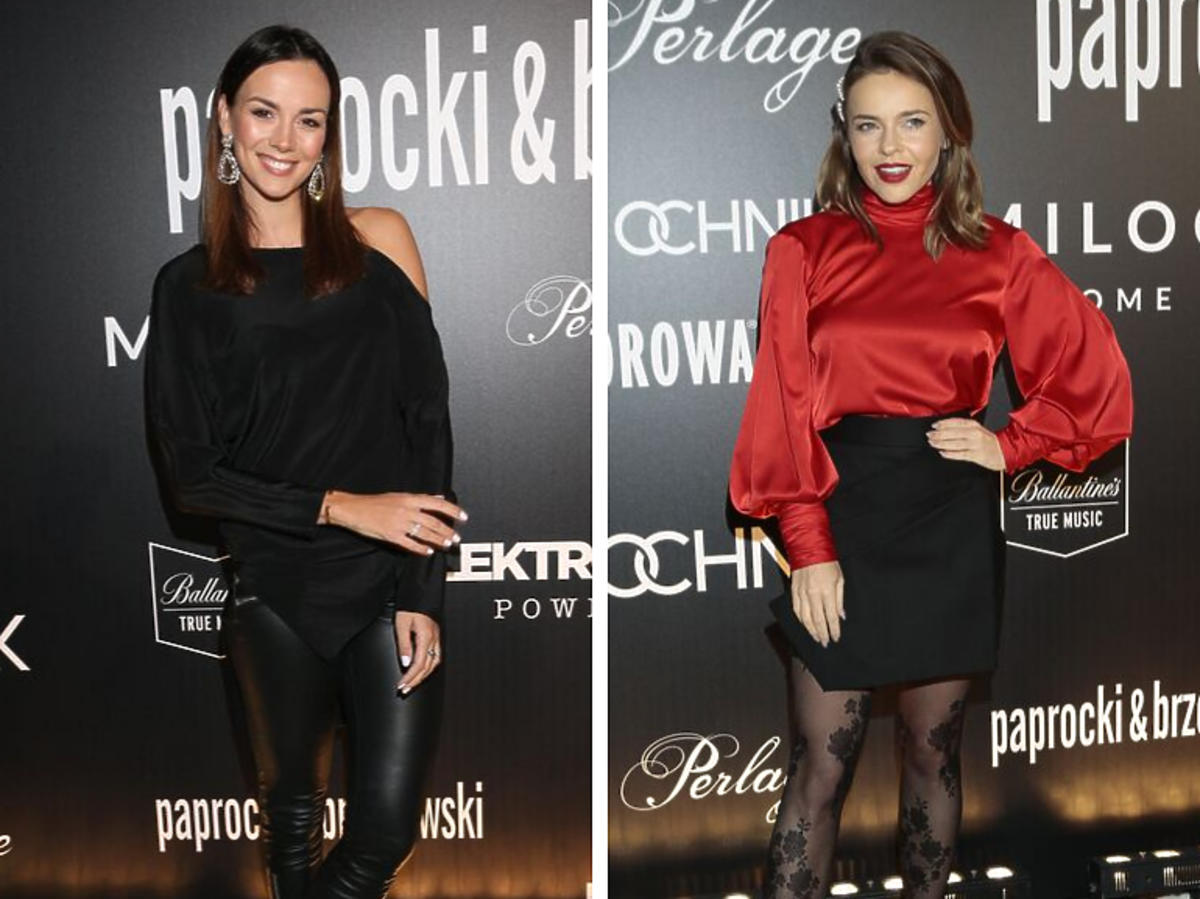 Paulina Krupińska i Edyta Herbuś na imprezie Paprockiego i Brzozowskiego