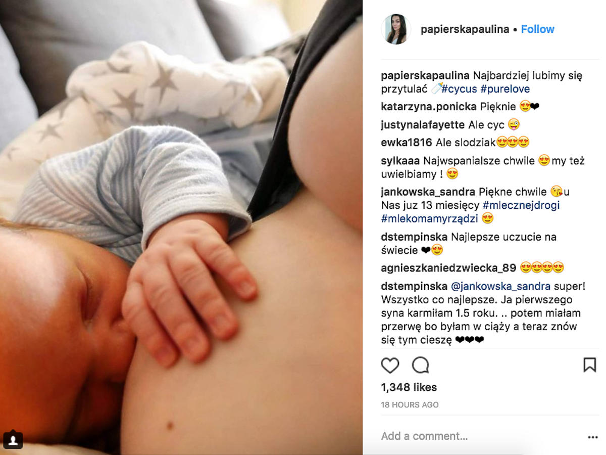 Paulina Papierska pokazała jak karmi piersią synka