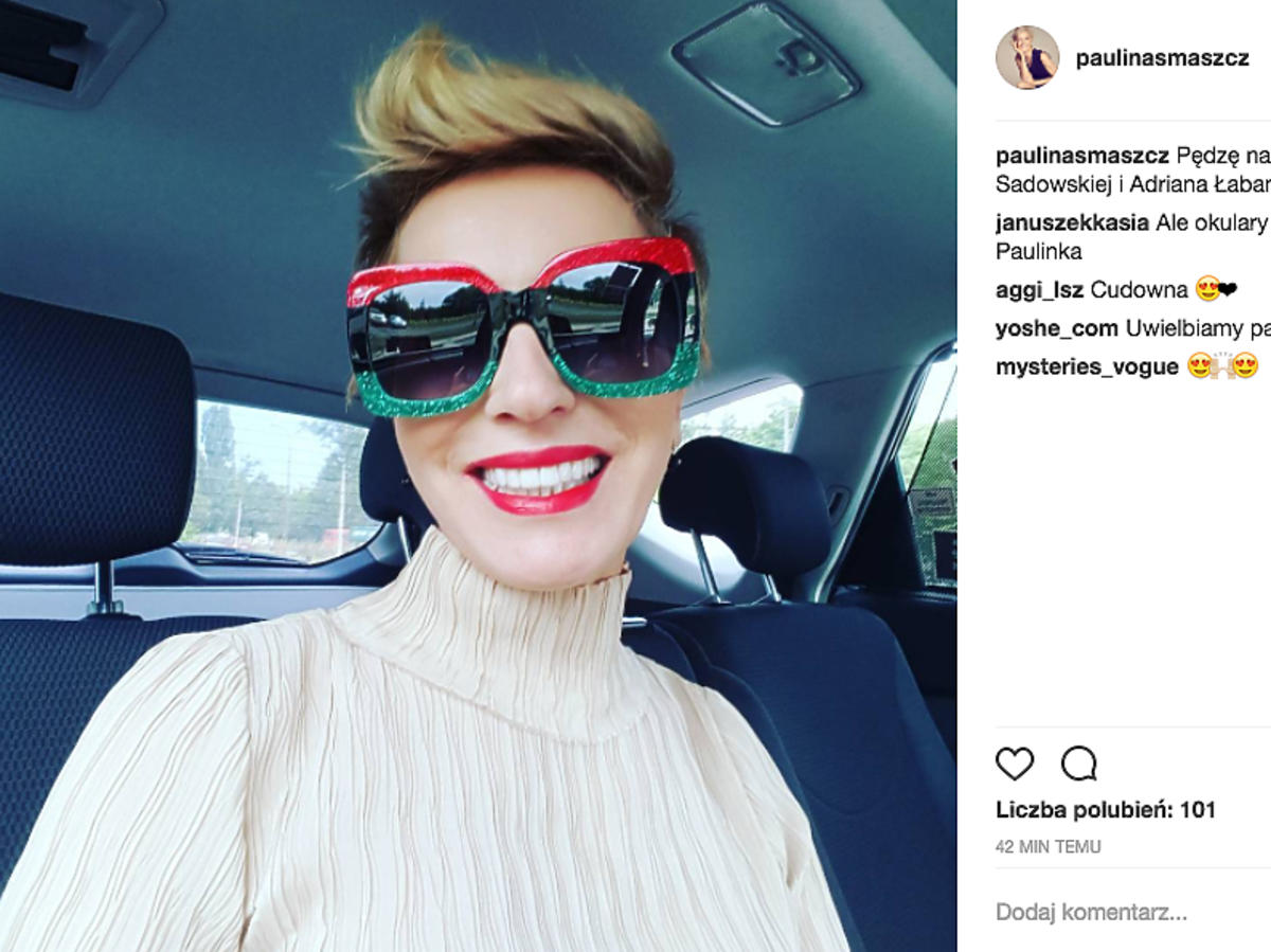 Paulina Smaszcz Kurzajewska na ślubie Marii Sadowskiej