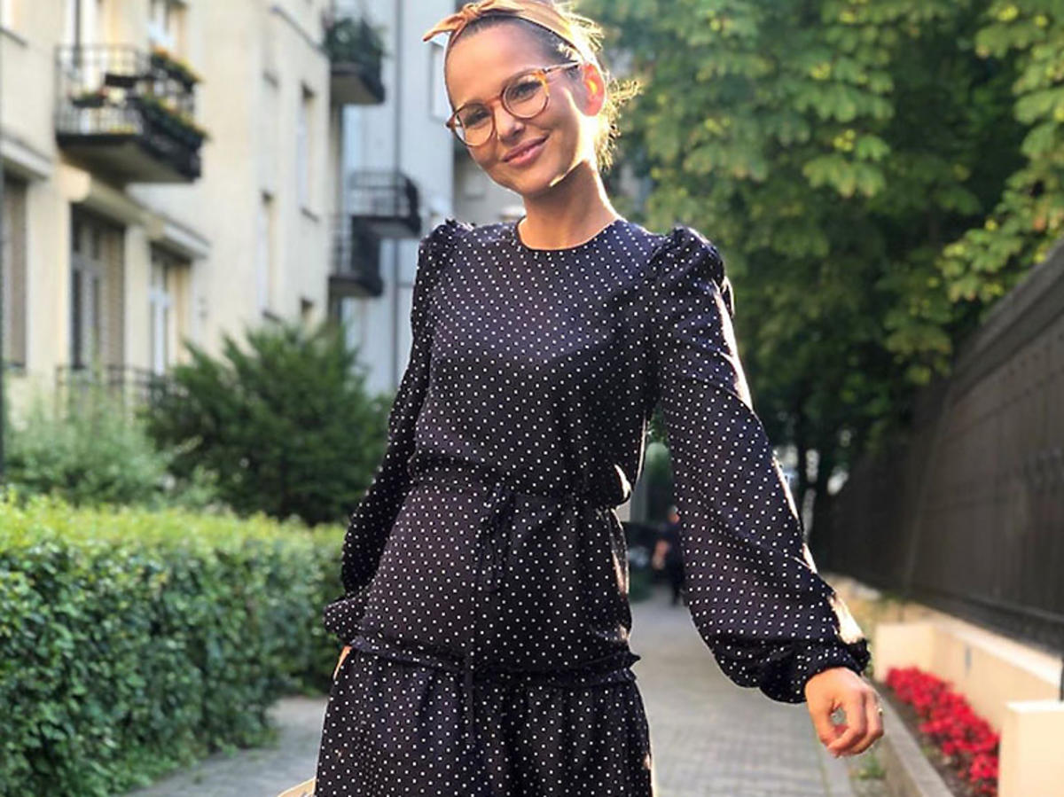 Paulina Sykut w sukience w kropki