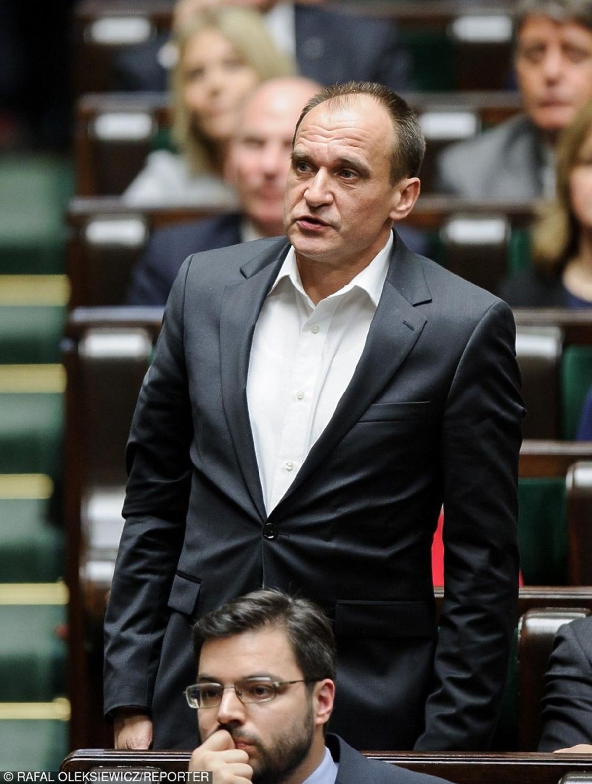 Paweł Kukiz podczas pierwszego posiedzenia Sejmu