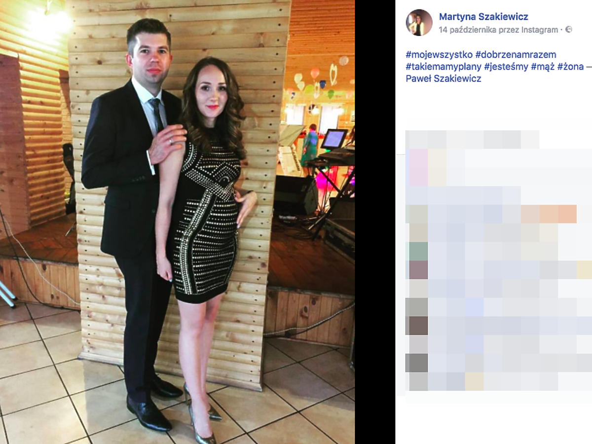 Paweł Szakiewicz i Martyna Szakiewicz widać ciążowy brzuszek