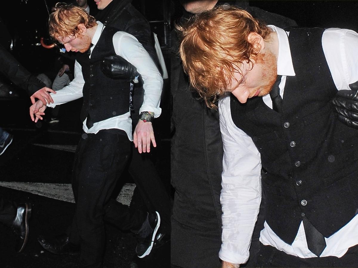 Pijany Ed Sheeran na Brit Awards 2015