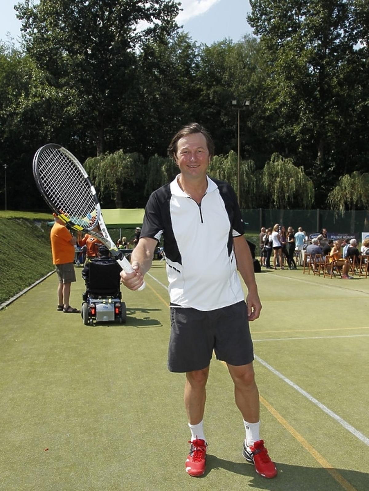 Piotr Cyrwus na Turnieju Tenisa Ziemnego Artystów Polskich Beskid Cup 2013 