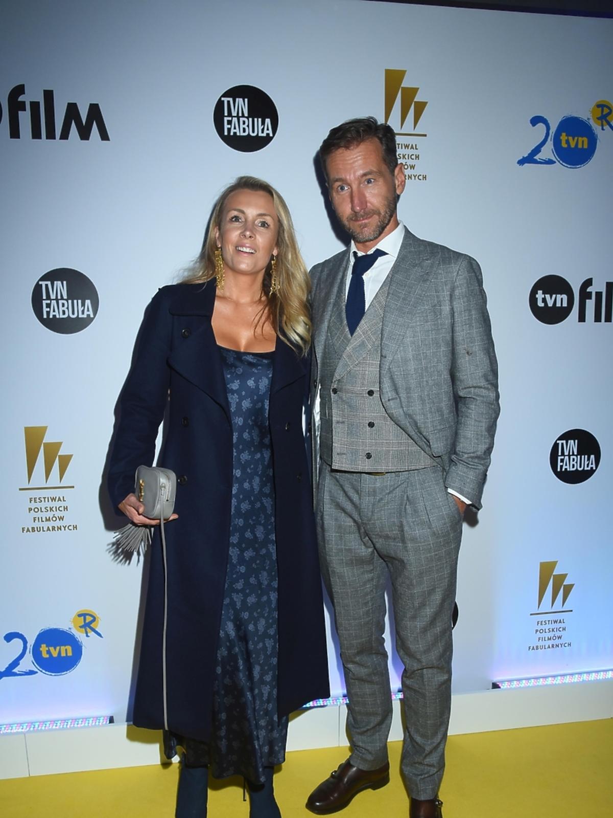 Piotr Kraśko i Karolina Ferenstein Kraśko na imprezie TVN na Festiwalu Filmowym w Gdyni