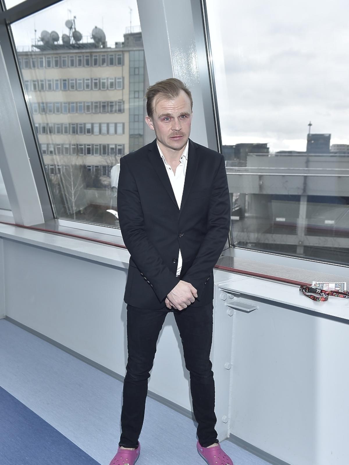 Piotr Rogucki podczas 23. finału WOŚP
