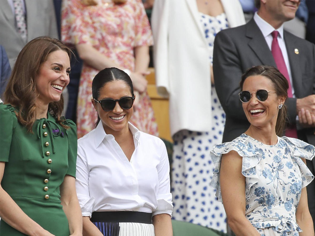 Pippa Middleton z Meghan Markle i księżną Kate na Wimbledonie