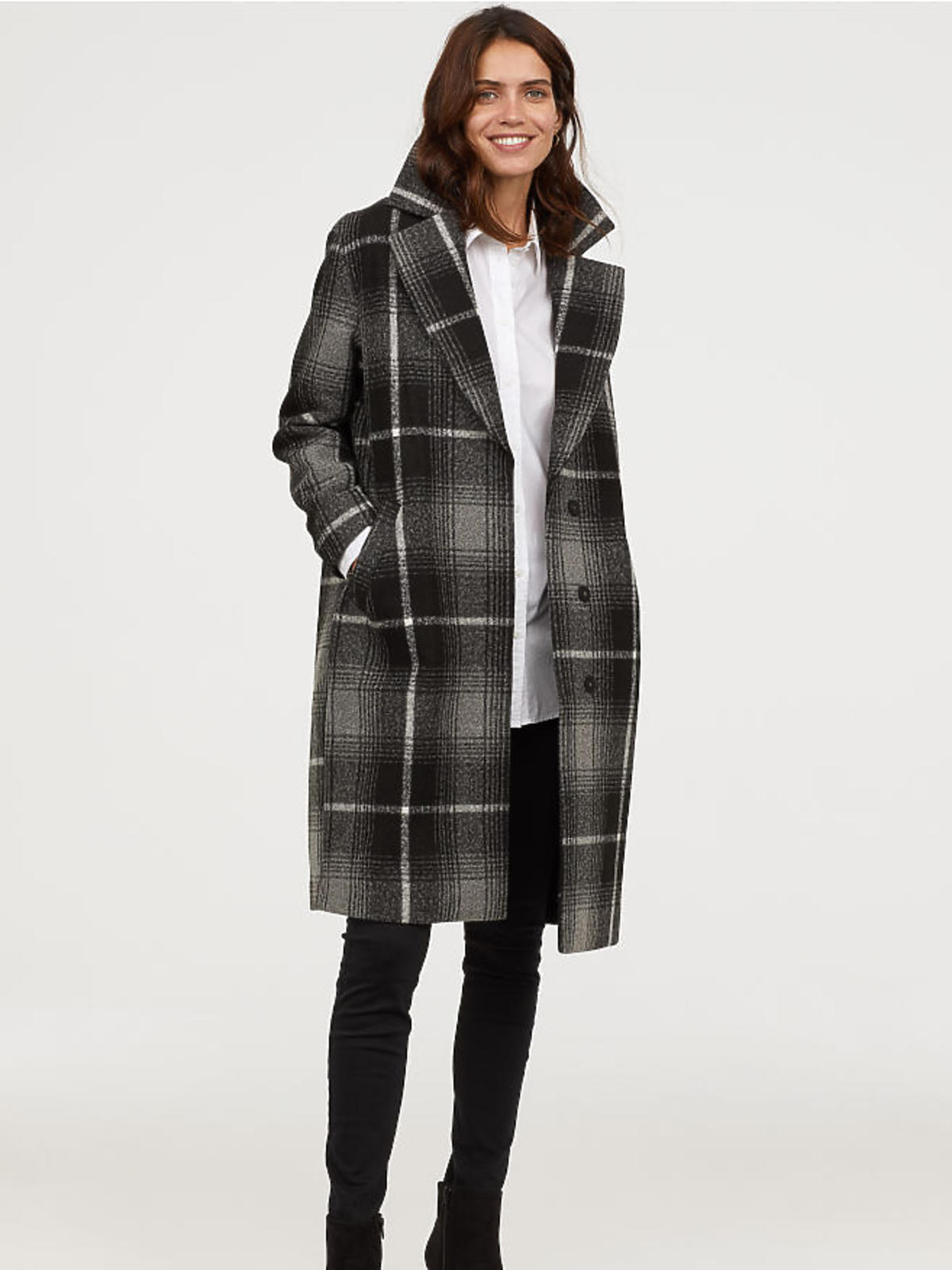 Płaszcz w kratkę H&M cena 299 zł