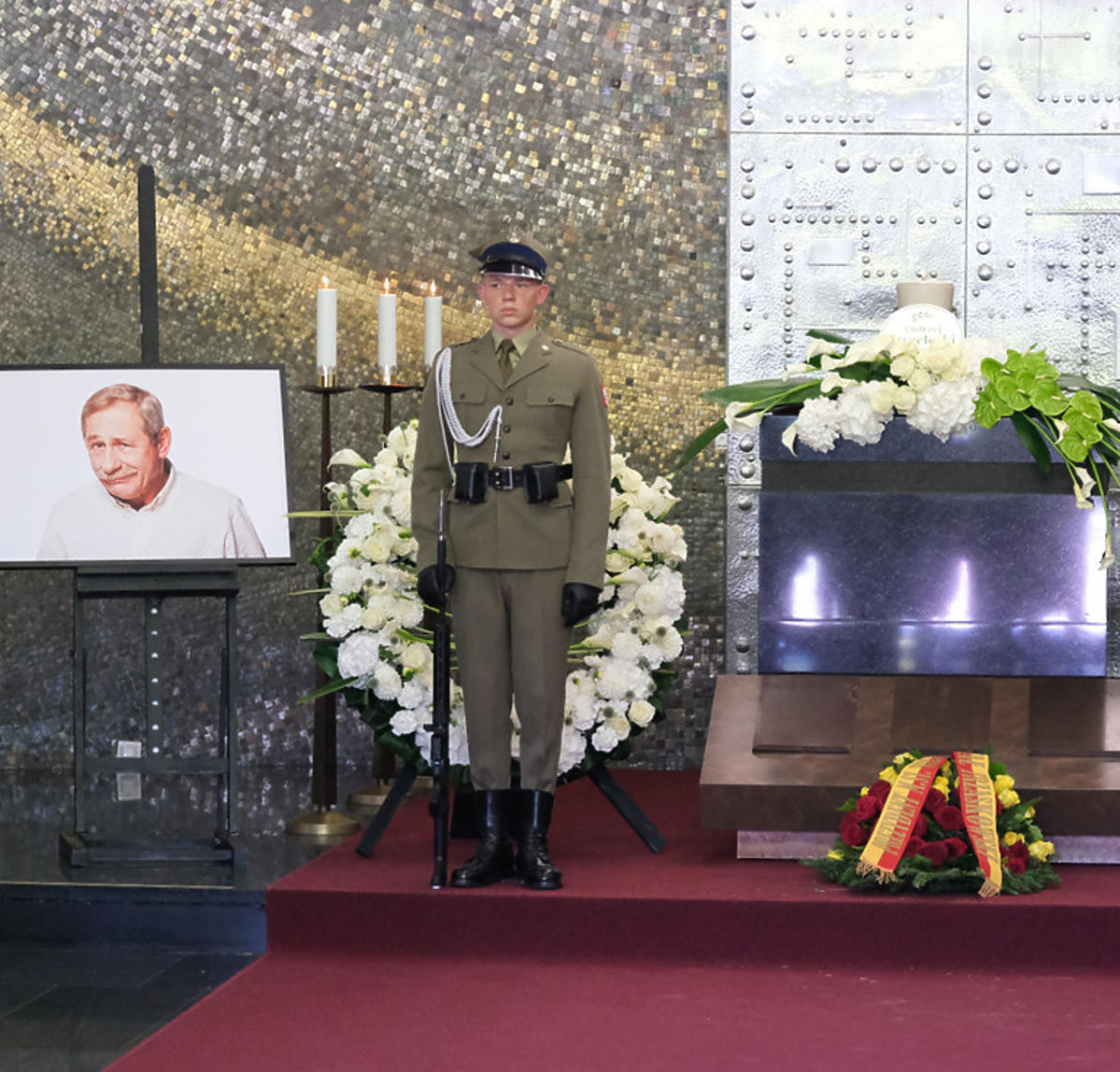 Pogrzeb Andrzeja Strzeleckiego na Powązkach