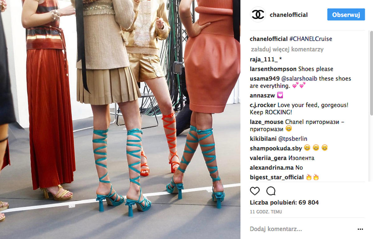 Pokaz Chanel cruise na social mediach