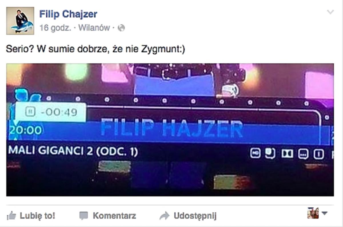 pomyłka w nazwisku Chajzera