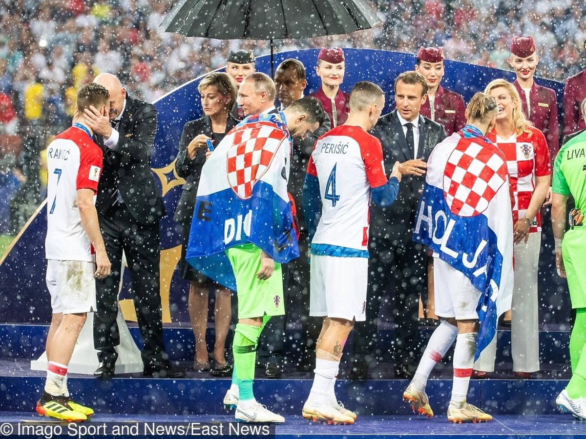 Prezydent Chorwacji mokła podczas finału Mundialu 2018