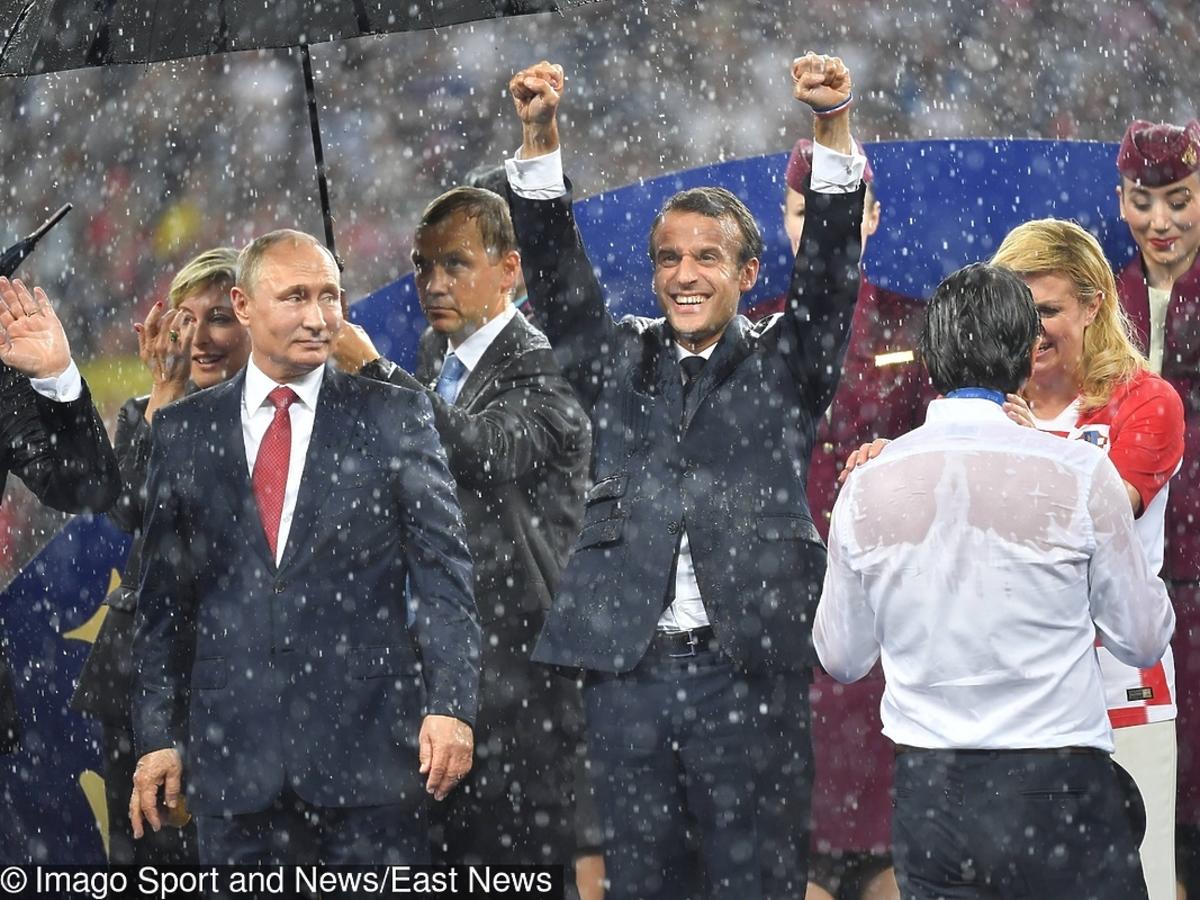 Prezydent Chorwacji mokła podczas finału Mundialu 2018