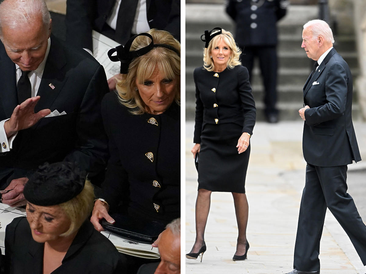 Prezydent USA za Andrzejem Dudą w Opactwie na pogrzebie Elżbiety II