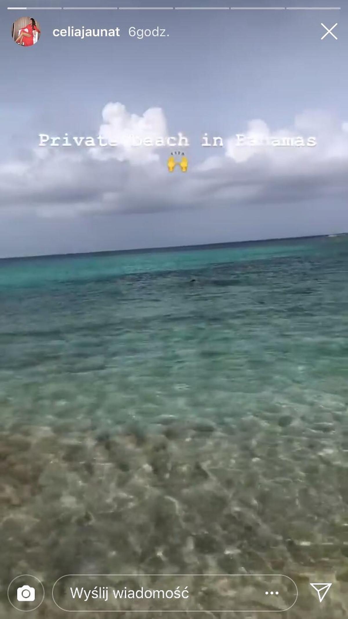 Prywatna plaża na Bahamach 