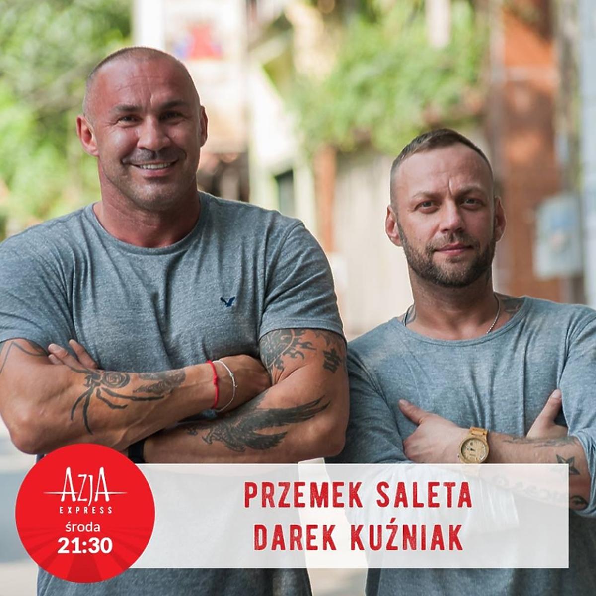Przemek Saleta i Darek Kuźniak w programie Azja Express