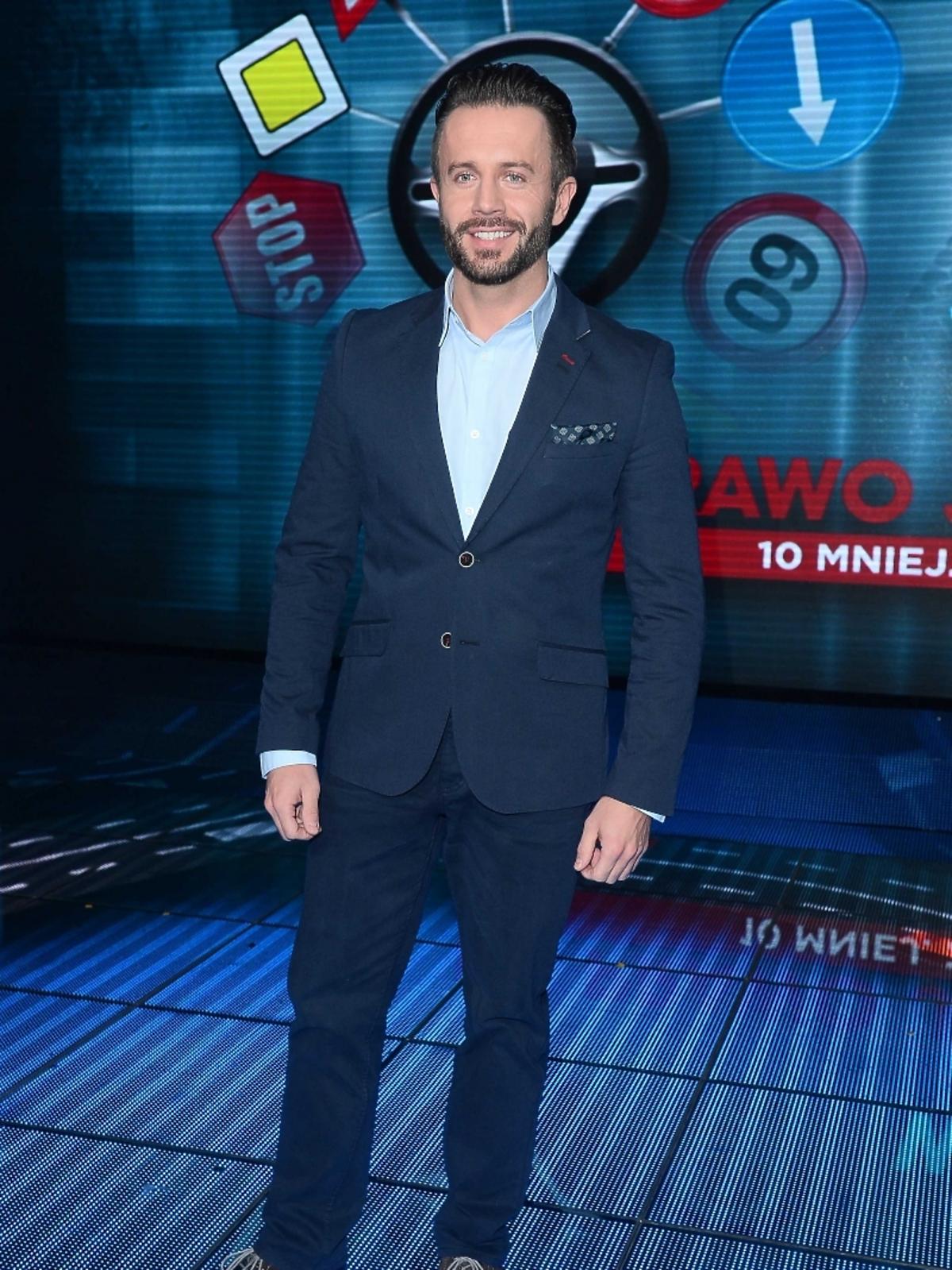 Przemysław Cypryański na Wielkim teście na prawo jazdy 2015 w TVP1