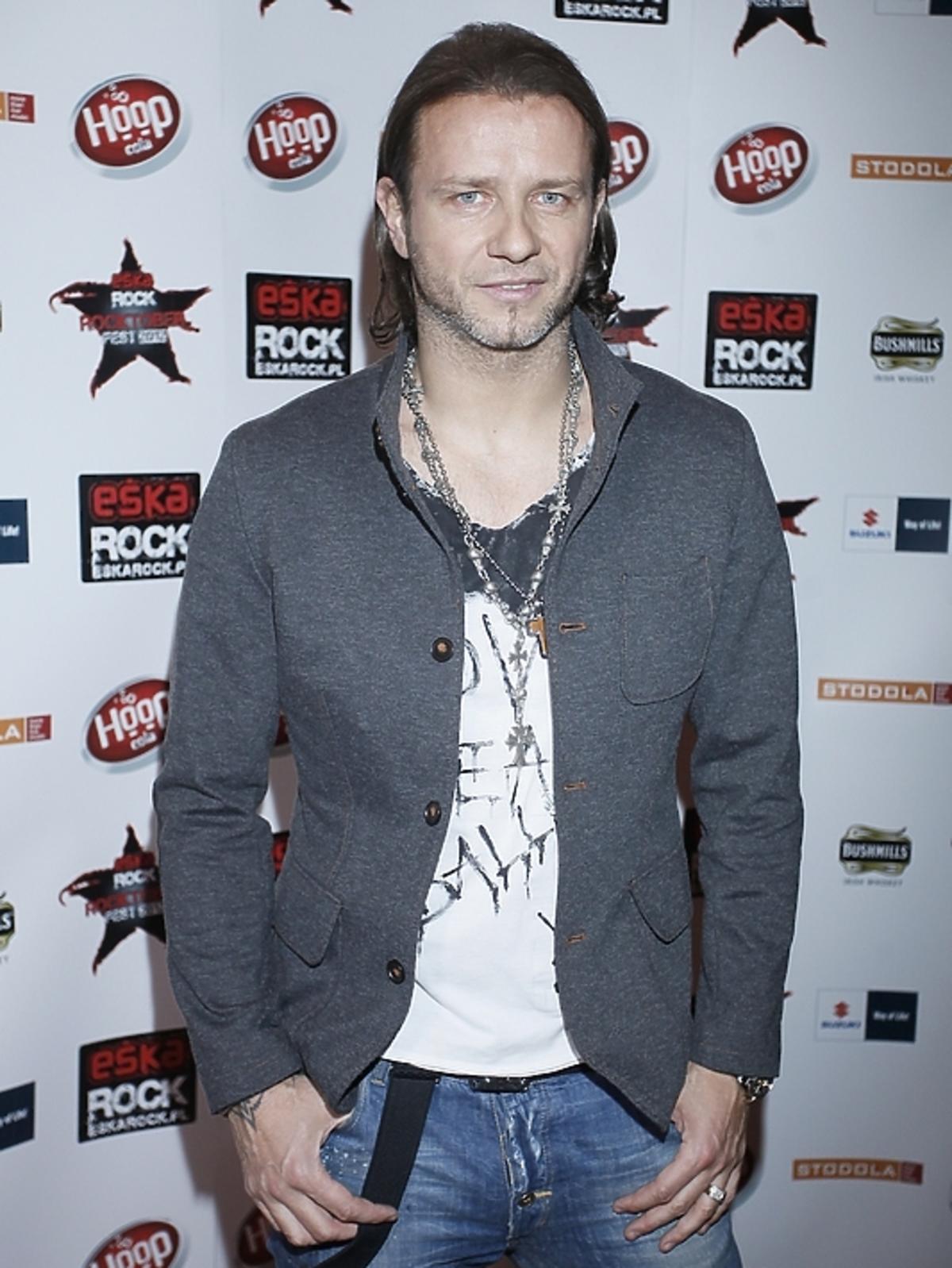 Radosław Majdan na urodzinach radia Eska Rock