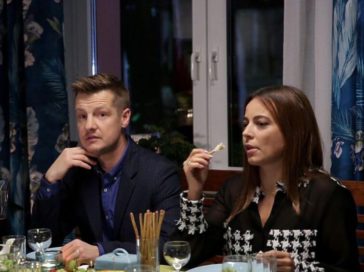 Rafał Mroczek i Anna Mucha na planie M jak miłość