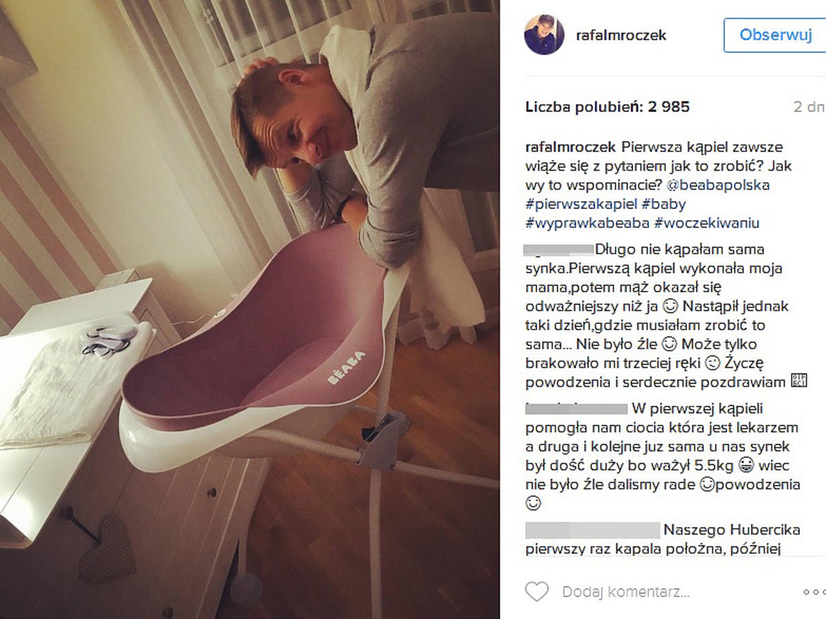Rafał Mroczek przygotowuje się do narodzin dziecka