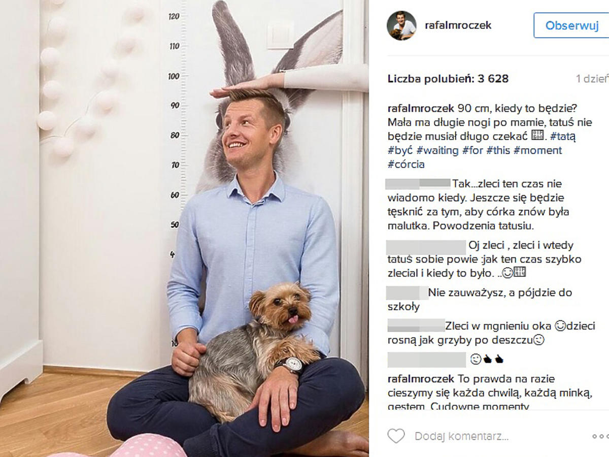 Rafał Mroczek z córką