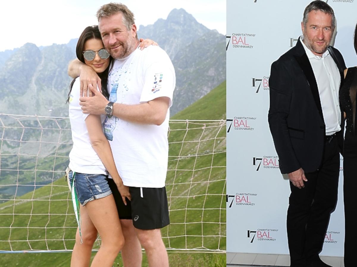 Rafał Sonik w czarnym garniturze i Karolina Solowow w czarnej sukience