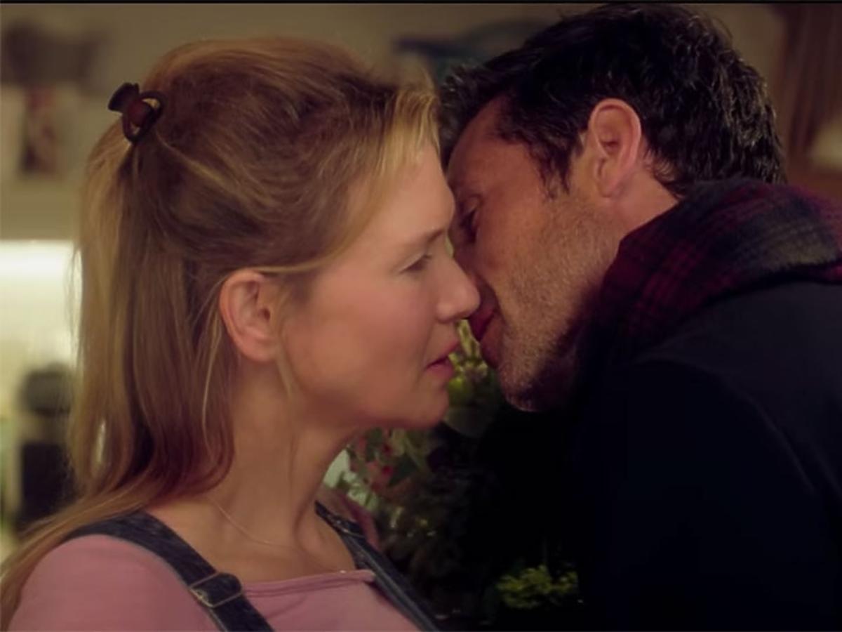 Renee Zellweger całuje się na planie Bridget Jones