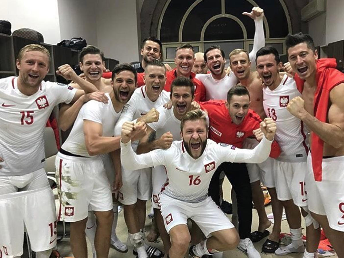 Reprezentacja Polski po meczu z Armenią