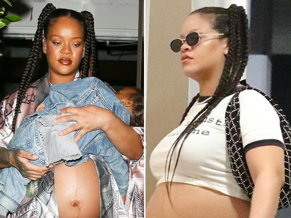 Rihanna na chwilę przed porodem