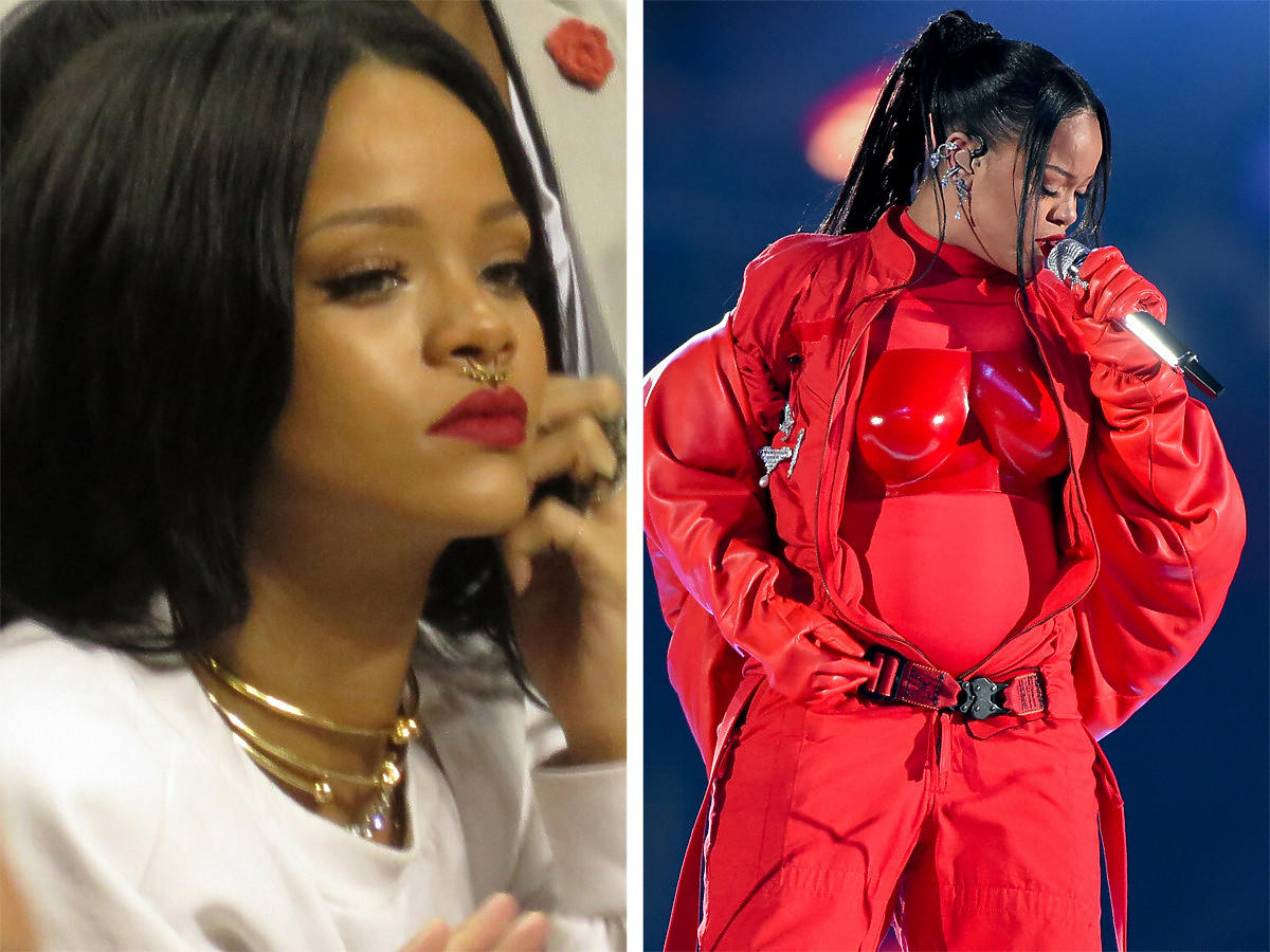 Rihanna pokazała brzuszek na Super Bowl