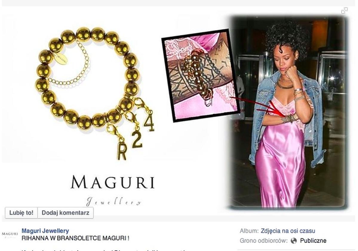Rihanna w biżuterii polskiej marki