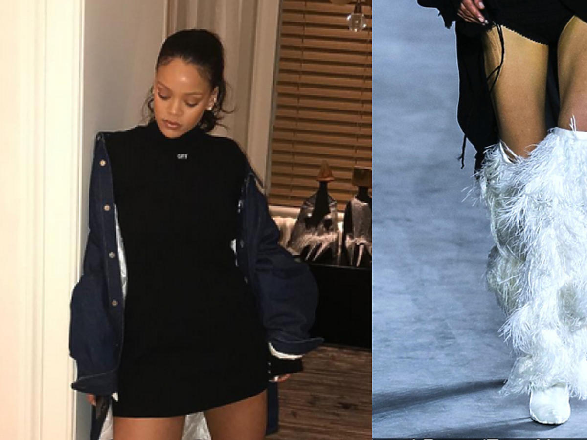 Rihanna w kozakach Yeti od Saint Laurent