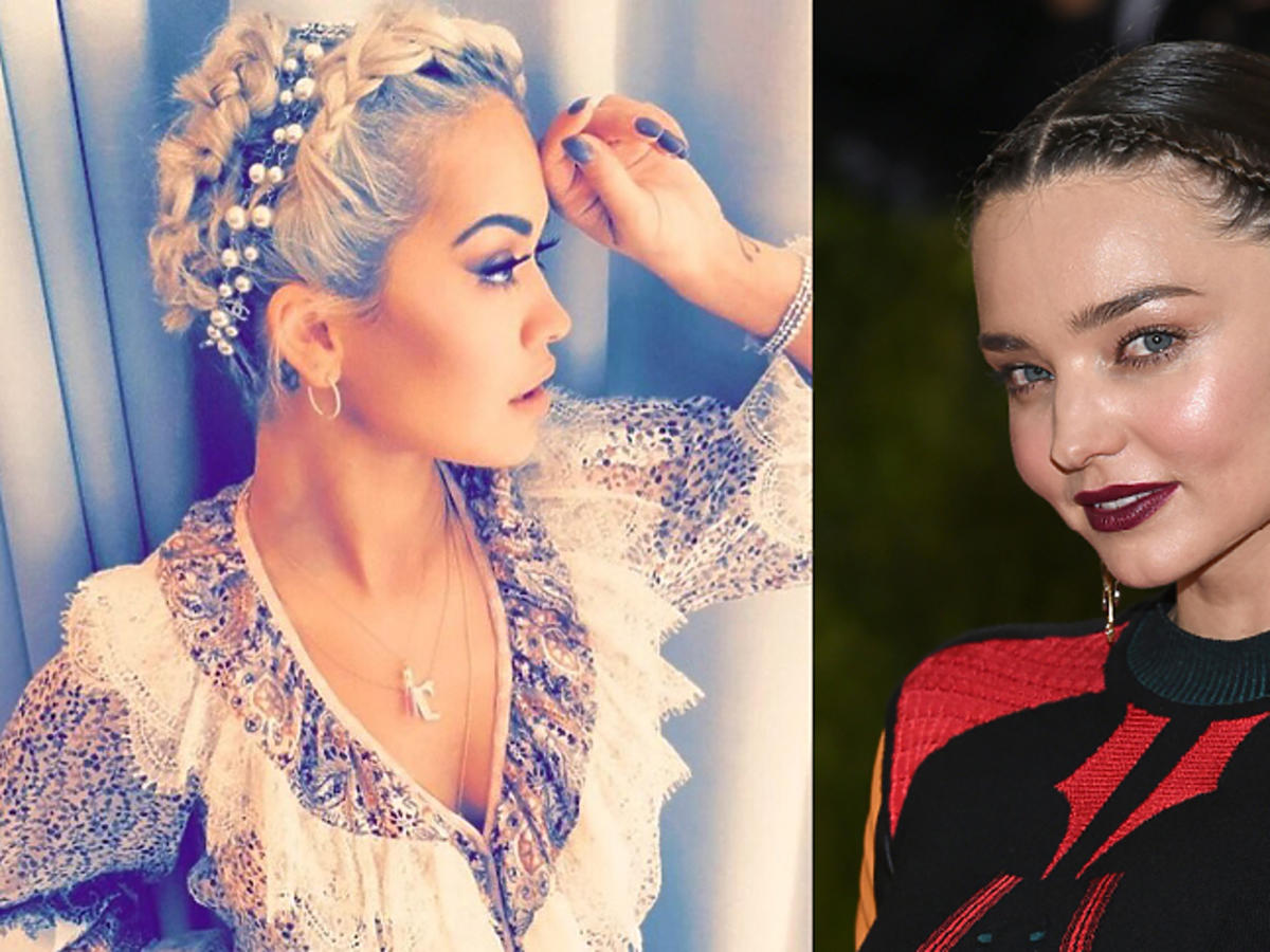 Rita Ora, Miranda Kerr w kokach z warkoczami