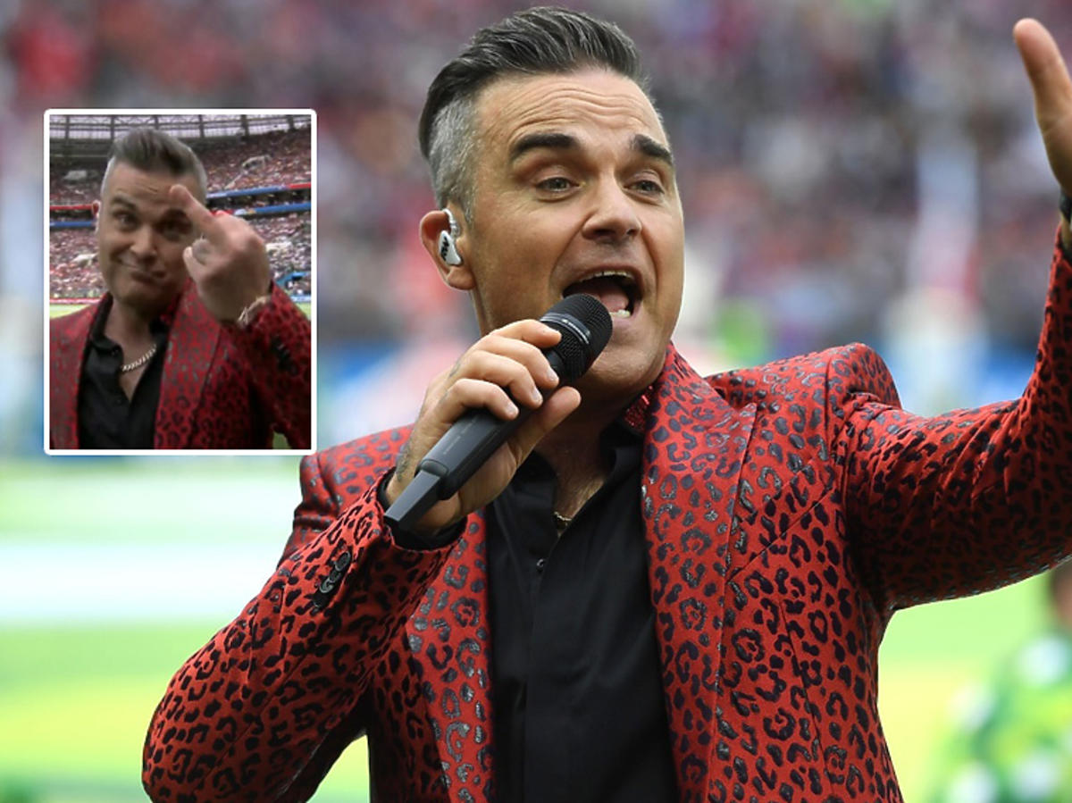 Robbie Williams podczas Mundialu w Rosji 