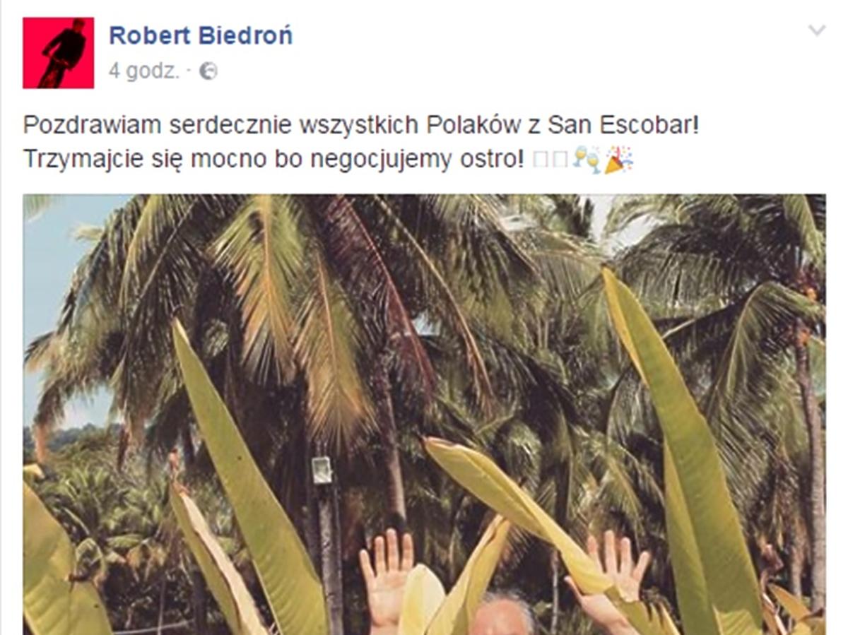 Robert Biedroń żartuje z San Escobaru