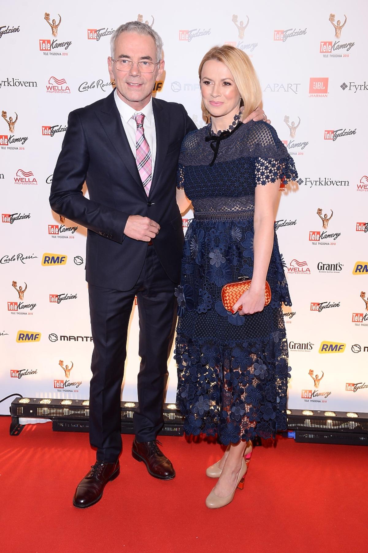 Robert Janowski z żoną na Telekamerach 2018