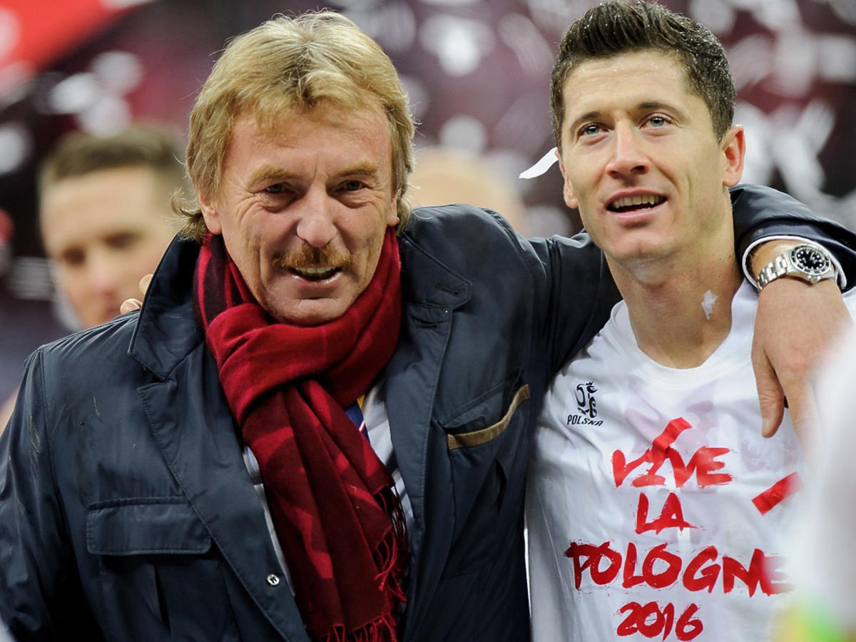 Robert Lewandowski i Zbigniew Boniek na Stadionie Narodowym