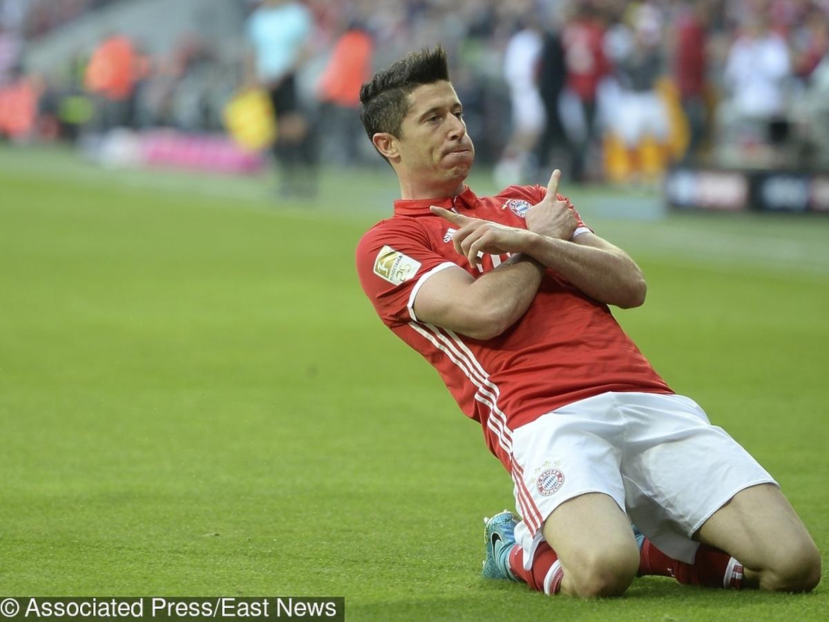 Robert Lewandowski podczas meczu z Borussią