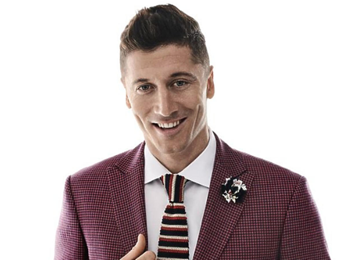 Robert Lewandowski podczas sesji dla Vistula